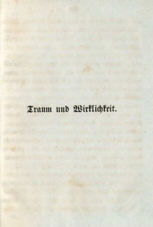 Traum und Wirklichkeit
