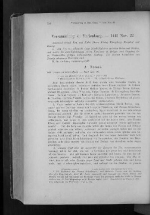 Versammlung zu Marienburg. - 1442 Nov. 22.