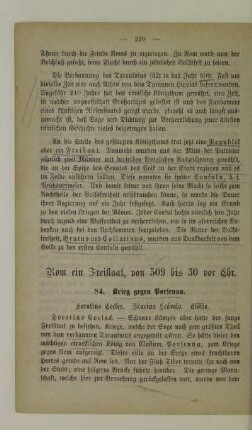 Rom ein Freistaat, von 509 bis 30 vor Chr.