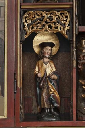 Wendelinsaltar — Linke untere Nische - Heiliger Rochus von Montpellier