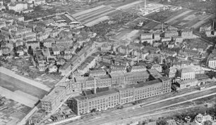 Dresden-Pieschen. Eschebachsche Werke AG und Umgebung von Südwesten