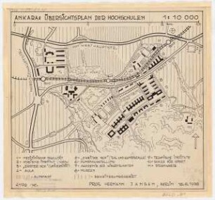Gesamtbebauungsplan Ankara Teilbebauungsplan Hochschulviertel: Lageplan 1:10 000