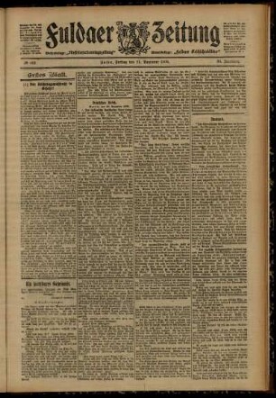 Erste Ausgabe vom Freitag, den 21. Dezember 1906.