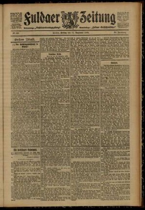 Erste Ausgabe vom Freitag, den 21. Dezember 1906.