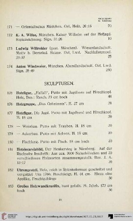Skulpturen (Nr. 175-194)