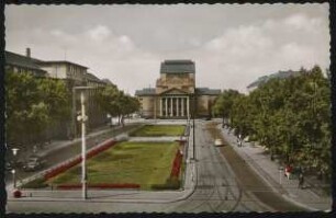Stadthalle (auch: Mercatorhalle), Duisburg: König-Heinrich-Platz mit Theater von Königsstraße