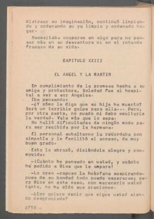 Capítulo XXIII - El ángel y la mártir