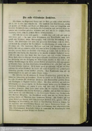 Die erste Eisenbahn Sachsens