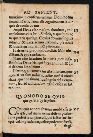 Quomodo Se Quisque geret erga seipsum.