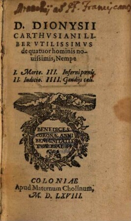 De quatuor hominis novissimis