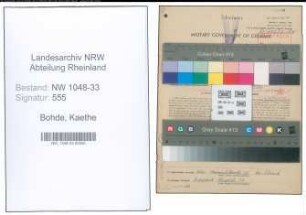 Entnazifizierung Kaethe Bohde , geb. 13.11.1896 (Lehrerin)