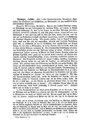 Philologie, classische