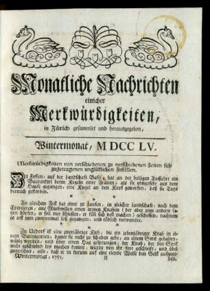 Wintermonat, MDCCLV