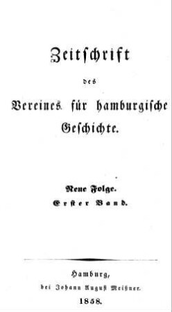 4.1858: Zeitschrift des Vereins für Hamburgische Geschichte