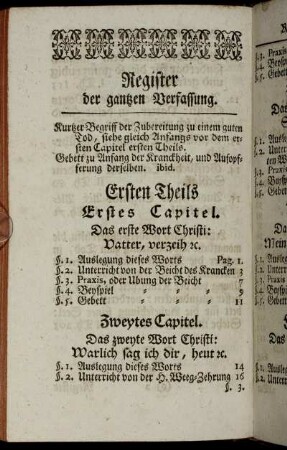 Register der gantzen Verfassung.