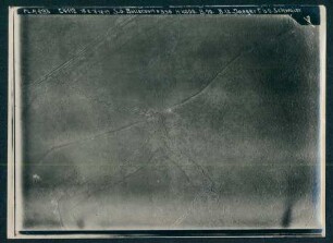 Foto der Stellungen südöstlich von Bullecourt zwischen Arras und Cambrai (Luftbild)