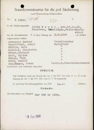 Mayer, Luise