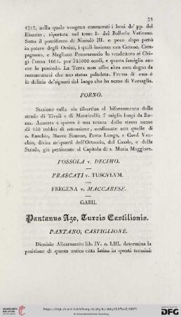 Panatanus Azo, Turris Castilionis