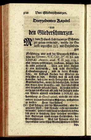 Dreyzehentes Kapitel von den Gliederschmerzen.