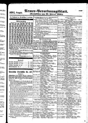 894. Ausgabe. Dienstag, 29. Februar 1916