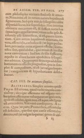 Cap. IIII. De axiomate simplici.