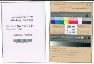 Entnazifizierung Helmut Huebner , geb. 24.05.1908 (Facharzt)