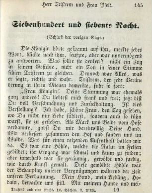 Siebenhundert und siebente Nacht