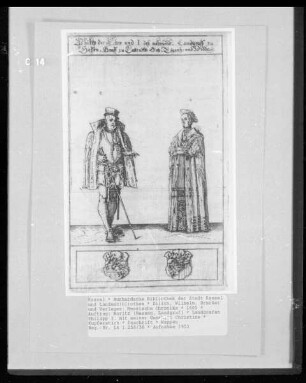 Hessische Chronika — Landgraf Philipp I. mit seiner Gemahlin Christine