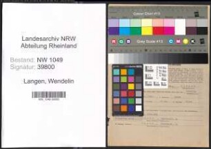 Entnazifizierung Wendelin Langen , geb. 12.02.1912 (Kaufmaennischer Angestellter)