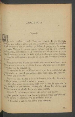 Capítulo X - Consejo