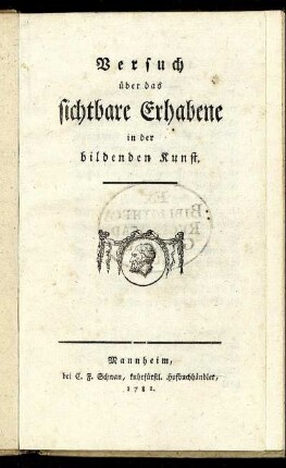Versuch über das sichtbare Erhabene in der bildenden Kunst