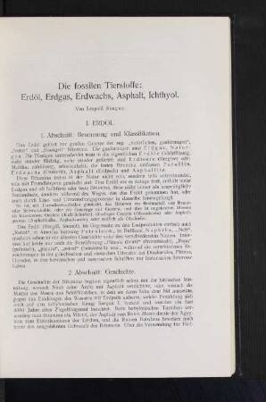 1. Abschnitt: Benennung und Klassifikation.