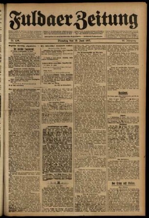 Ausgabe vom Dienstag, den 19. Juni 1917.