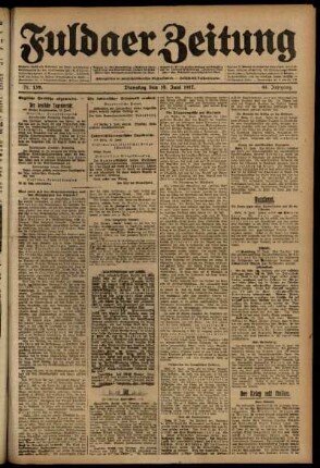 Ausgabe vom Dienstag, den 19. Juni 1917.
