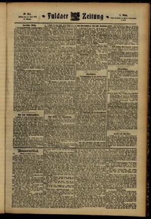 Zweite Ausgabe vom Freitag, den 14. Juni 1912.