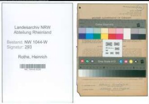 Entnazifizierung Heinrich Rothe , geb. 03.12.1905 (Bergmann)