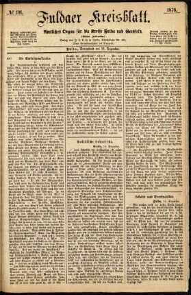 Ausgabe vom Samstag, den 16. Dezember 1876.