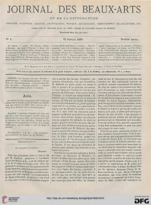 Nr. 1 (15 Janvier 1868)