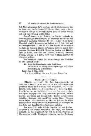 Kleine Mitteilungen