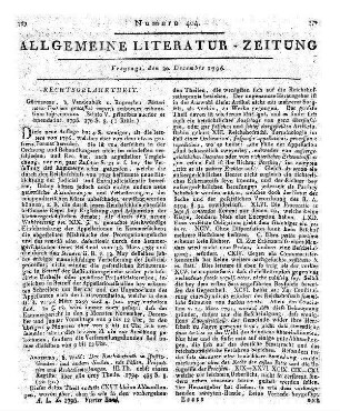 [Natter, J. J.]: Ueber die Freundschaft. Leipzig: [s.n.] 1796