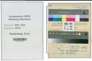 Entnazifizierung Erich Rautenberg , geb. 04.04.1903 ()