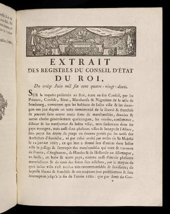 15-18, Extrait Des Registres Du Conseil D´Etat Du ...