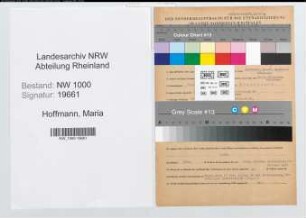 Entnazifizierung Maria Hoffmann, geb. 21.01.1901 (Stenotypistin)