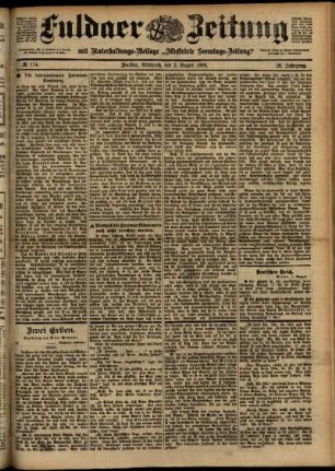 Ausgabe vom Mittwoch, den 02. August 1899.