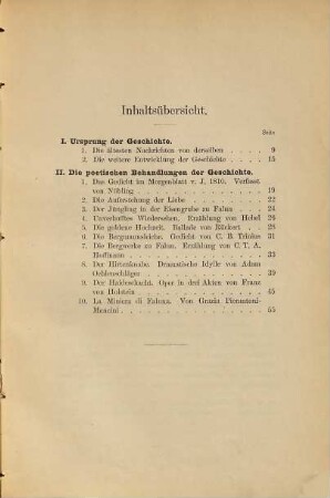 Die Bearbeitungen der Geschichte von dem Bergmann von Fahlun