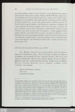 [33] Titoli del Gran Duca di Moscovia nel 1682
