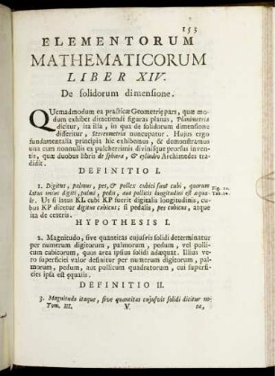 Liber XIV. De solidorum dimensione.