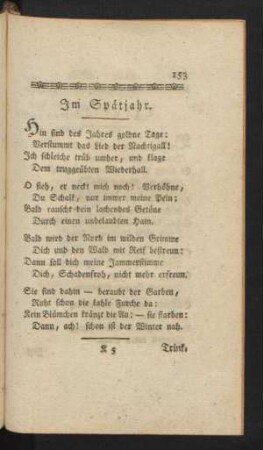 Im Spätjahr