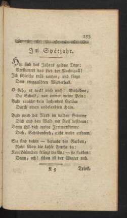 Im Spätjahr