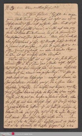 Meine liebe theure Freundin! Ich habe den vergangenen Winter traurig … , 18.06.1821. - Benediktinerabtei St. Bonifaz in München und Andechs